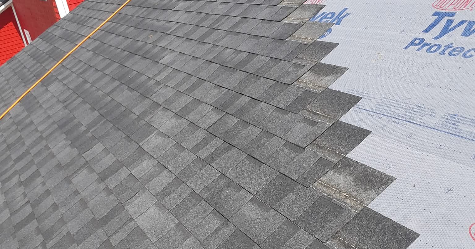 Completed roofing project